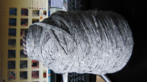 针织纱厂家生产销售竹节棉麻灰色空心带子纱粗针可定纺